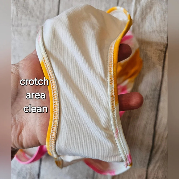 Aerie Pink Orange Tie Dye One Piece Swimsuit Pool Beach •Size Large• - Picture 7 of 7